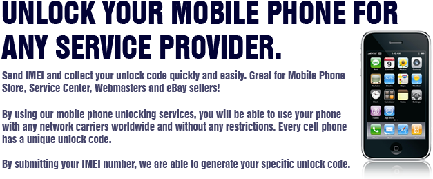 Unlock your mobile for any service provider